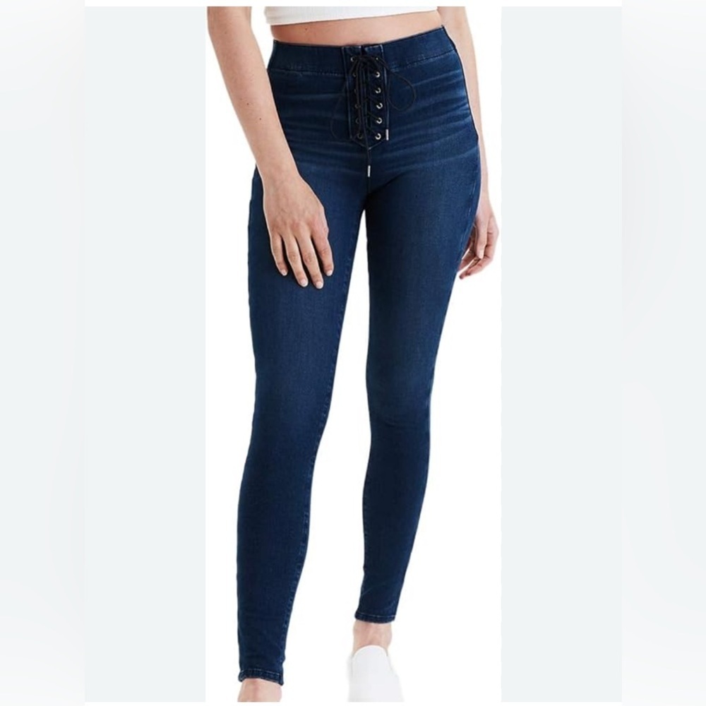 American Eagle 360 Next Level Stretch Jeans Jeggins Blue 4 Regular